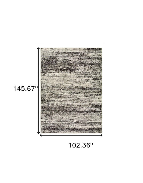 2' X 8' Gold And Slate Abstract Runner Rug